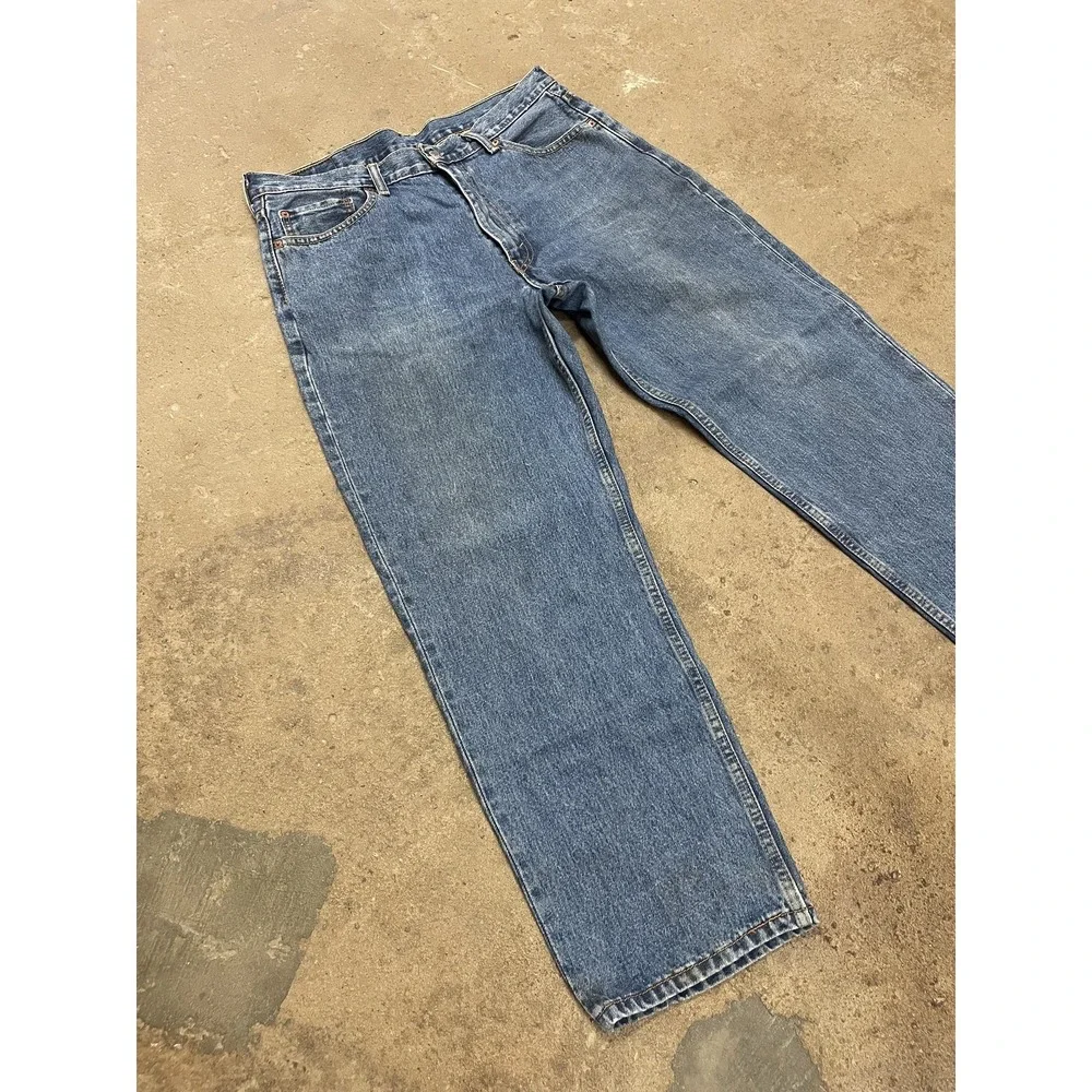 Levis 550 Jeans Mens 36x29‎ Medium Wash Blue Relaxed Tapered Zip Fly Denim